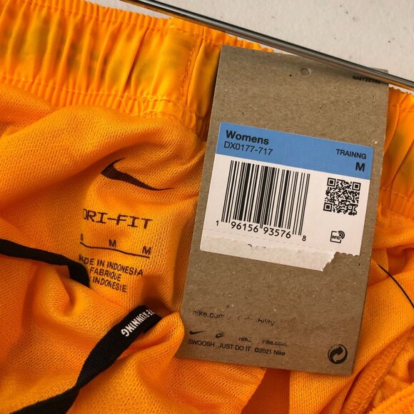 Nike Womens 3" Dri-FIT Icon Tempo Lined Running Shorts Orange Gray M - Picture 3 of 4